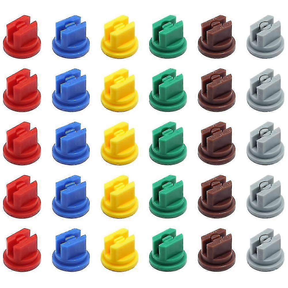 30 Pcs Spray Nozzle Tip Assorted Set, Spraying Spray Nozzles 110 Degree Flat Fan Shape 0.15-0.6mm High Pressure