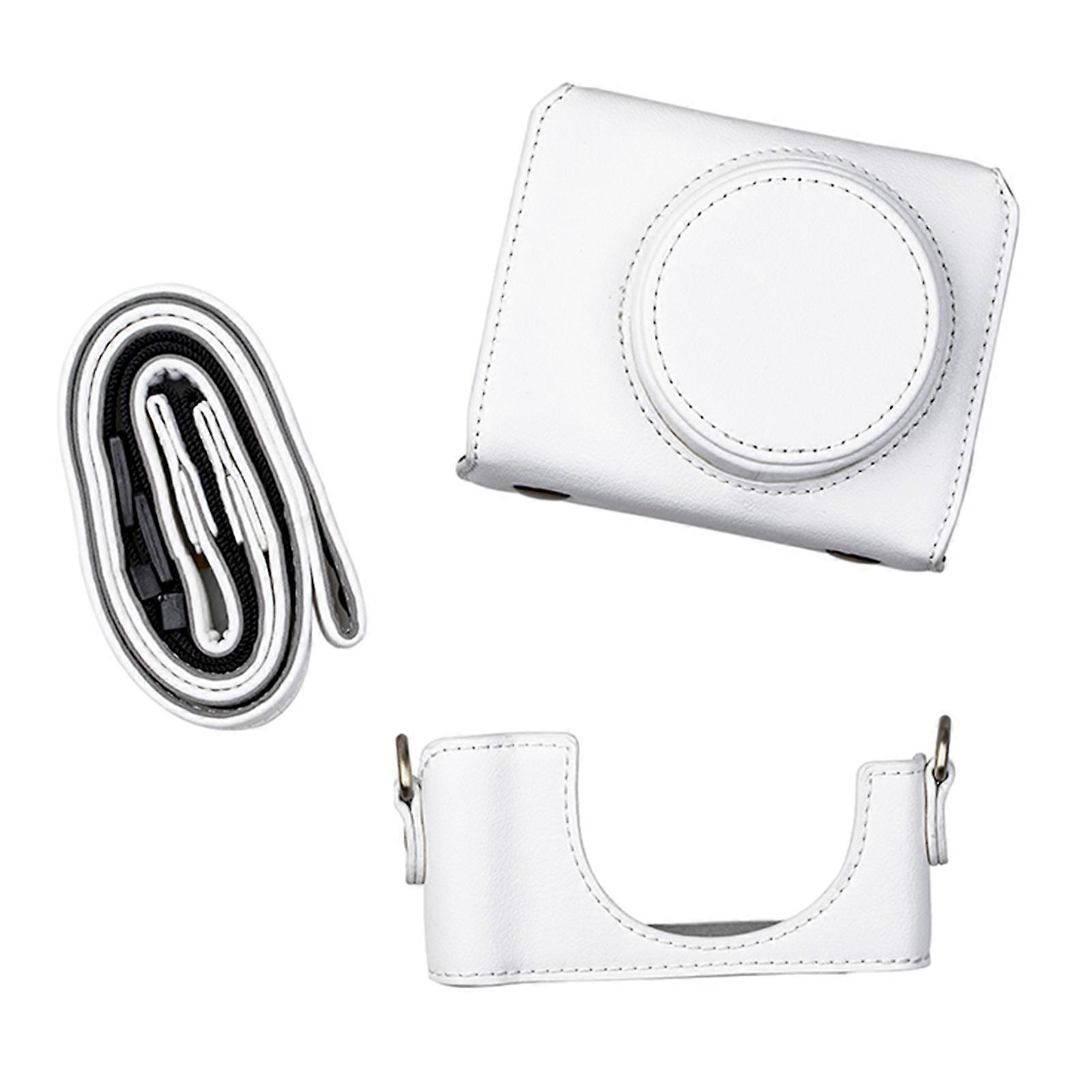 Digital Camera Protective Case PU Leather Camera Storage Bag with Removable Shoulder Strap Compatible with ZV1