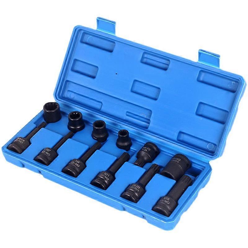 1/2-Inch Impact Socket Bit 10pcs 1/2" Drive Torx Screwdriver Bits T30-t80 Sizes Torx Key Wrench Tools Set For Repair