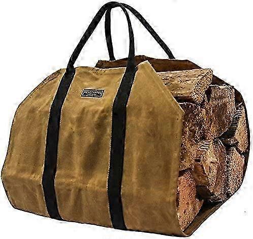 Waxed Canvas Firewood Carrier, Heavy Duty Firewood Log Carrier, Classic, Durable Design