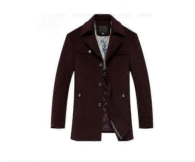 Men's Classic Double Breasted Wool Blend Pea Coat