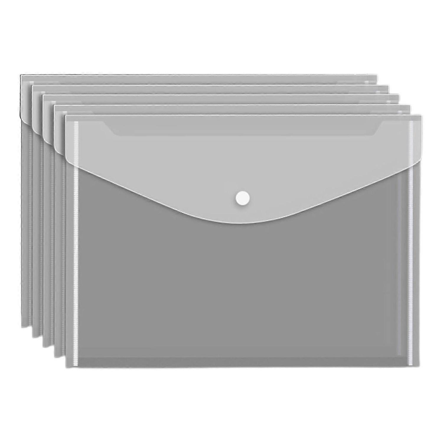 5Pcs Transparent Document Folder A4 Size Test Paper Classification Storage Pocket Waterproof Dustpro