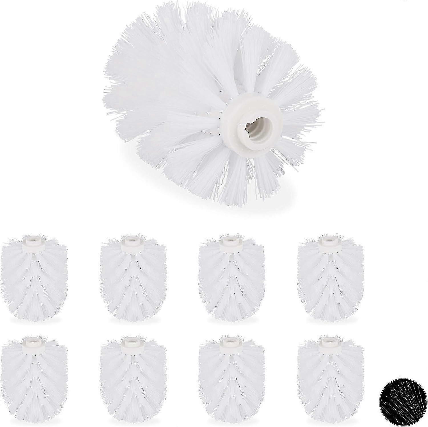 WC-Bürsten-Ersatzköpfe, 9er-Set, Packung WC-Bürsten, 12 mm Gewinde, D: 7 cm, Weiß
