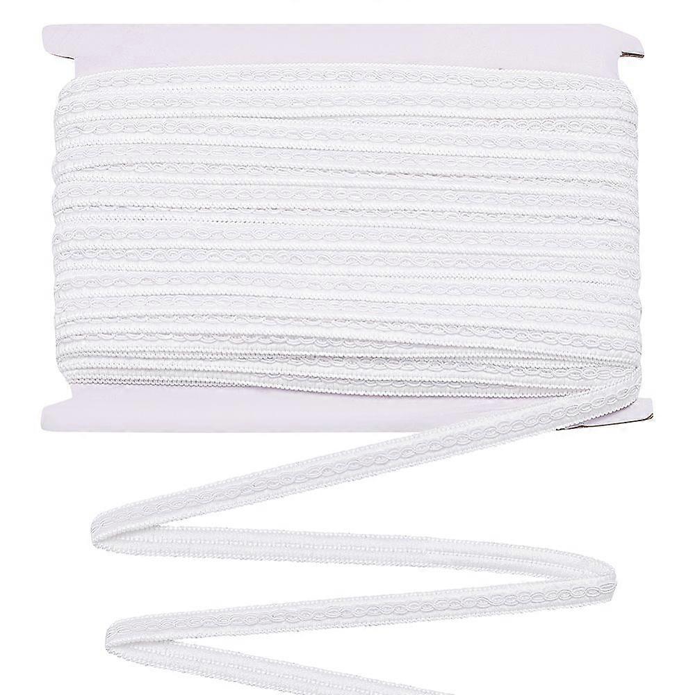 Polyester Braided Ribbons for Curtain Decoration White 1/2 inch(12mm)