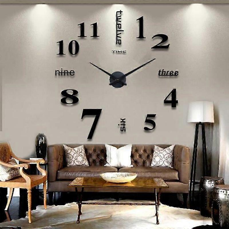Wall Clock Sticker - Wall Decor - Large Clock - Inspirational - Modern - Analog