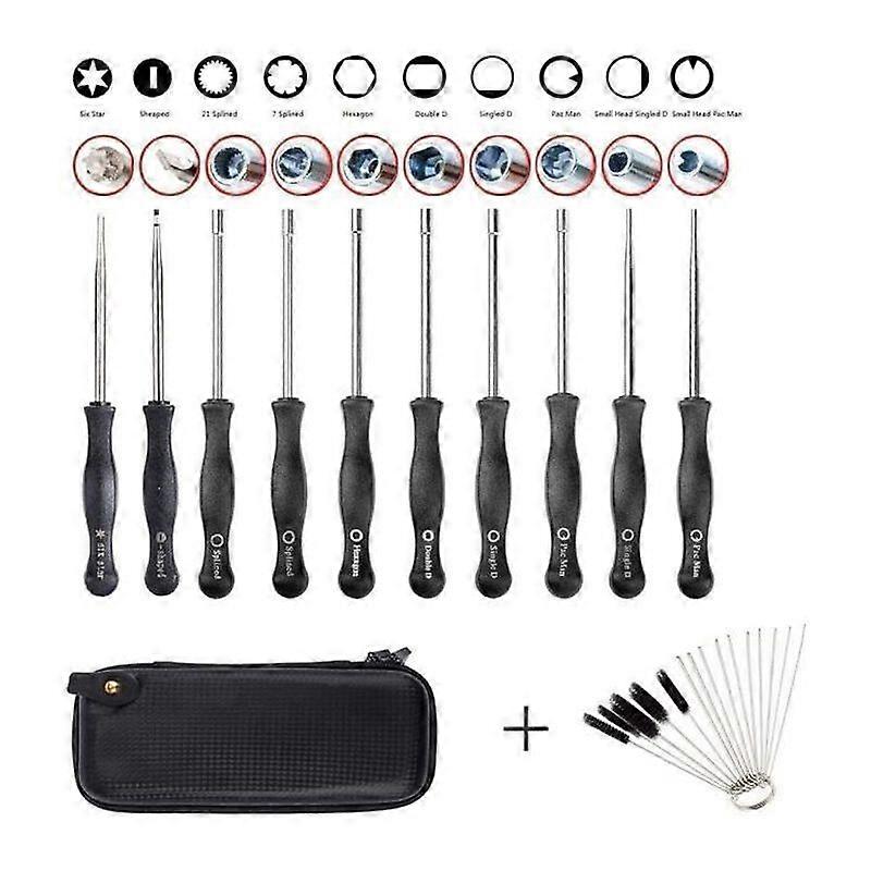 YOLISTAR Carburetor Adjustment Tool Set - 10 Screwdrivers with Cleaning Brush
