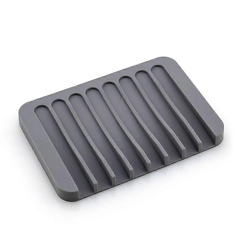 Square Creative Silicone Soap Box Non-perforated Silicone Soap Rack Simple Drying Soap Holds Non-stagnant Soap Box
