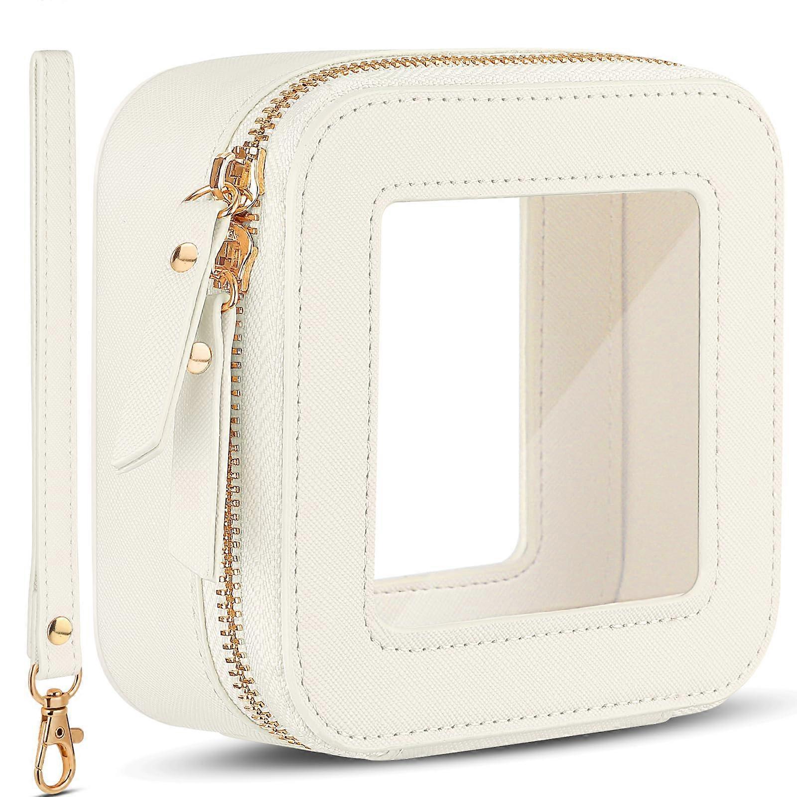 Beige Mini Cosmetic Bag for Travel, Compact Makeup Organizer, Durable Material, Stylish Storage Solution