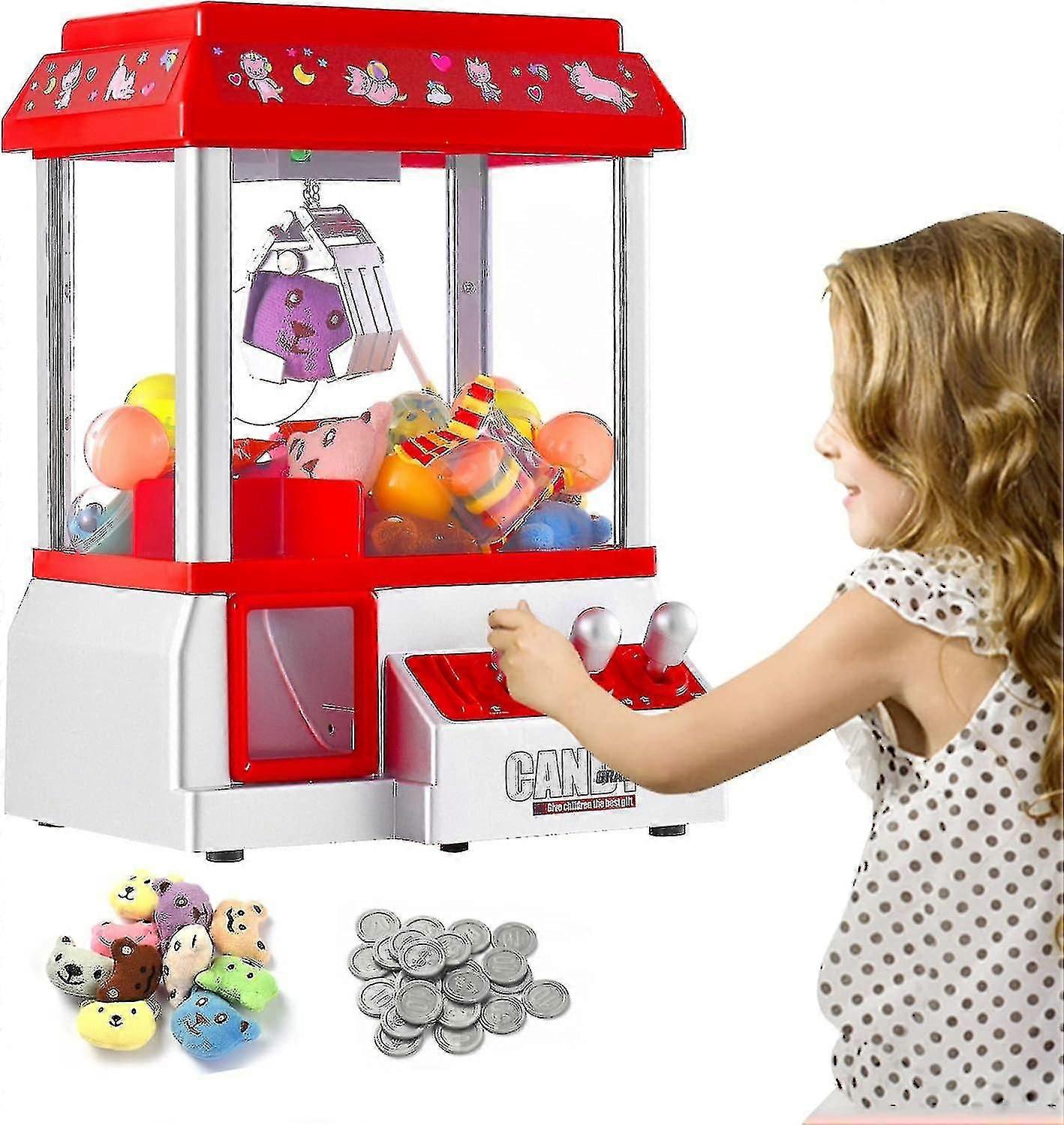 Claw Machine For Kids Toy Mini Claw Machine Candy Grabber Prize Dispenser Vending Machine Arcade Game Machines For Home Party Christmas Birthday Gifts