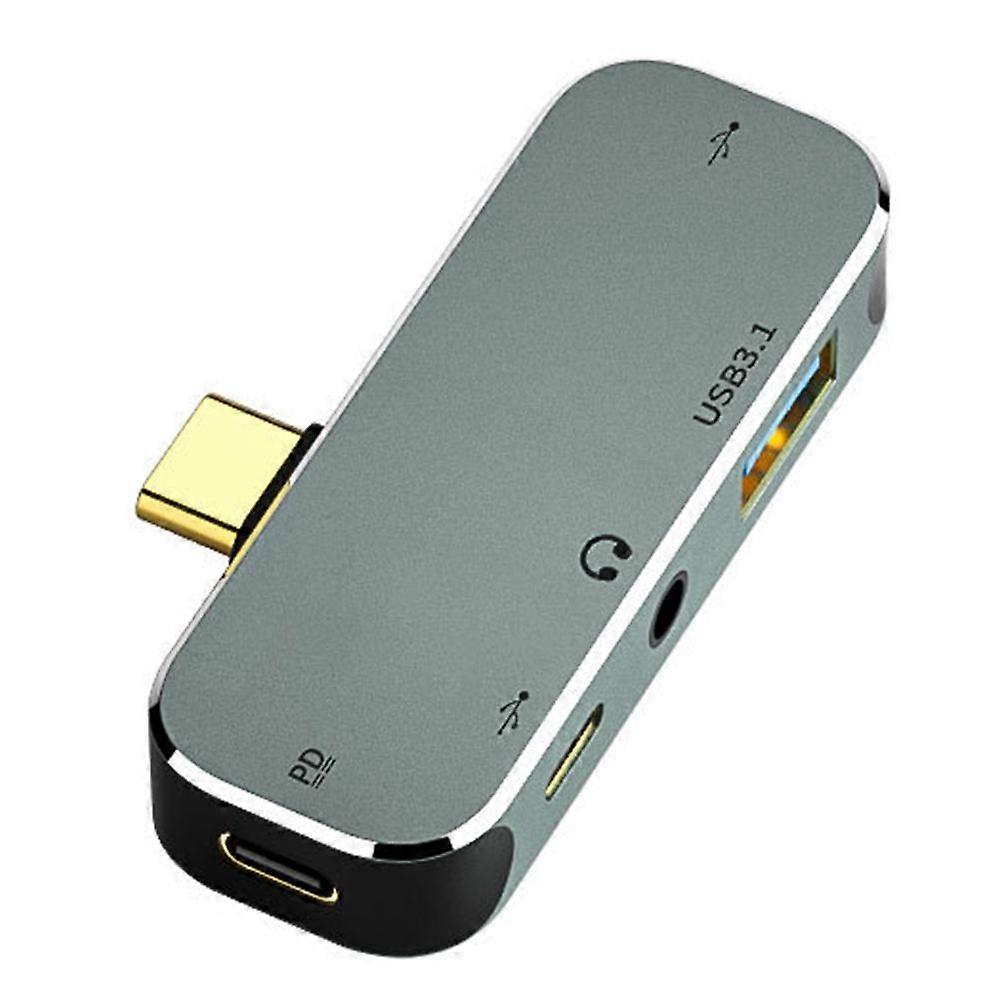 PC Computer Type-C Extension Hub 3.55mm Jack PD100W USB3.0/USB2.0-Compatible USB Extender YX04 X3