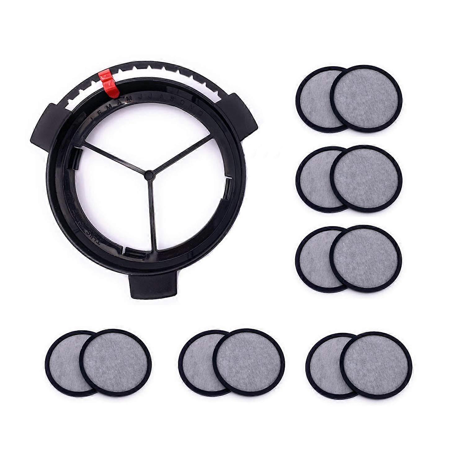 Replacement Water Filtration Set for Mr. Coffee Makers - Includes 1 Frame + 12 Filter Disks