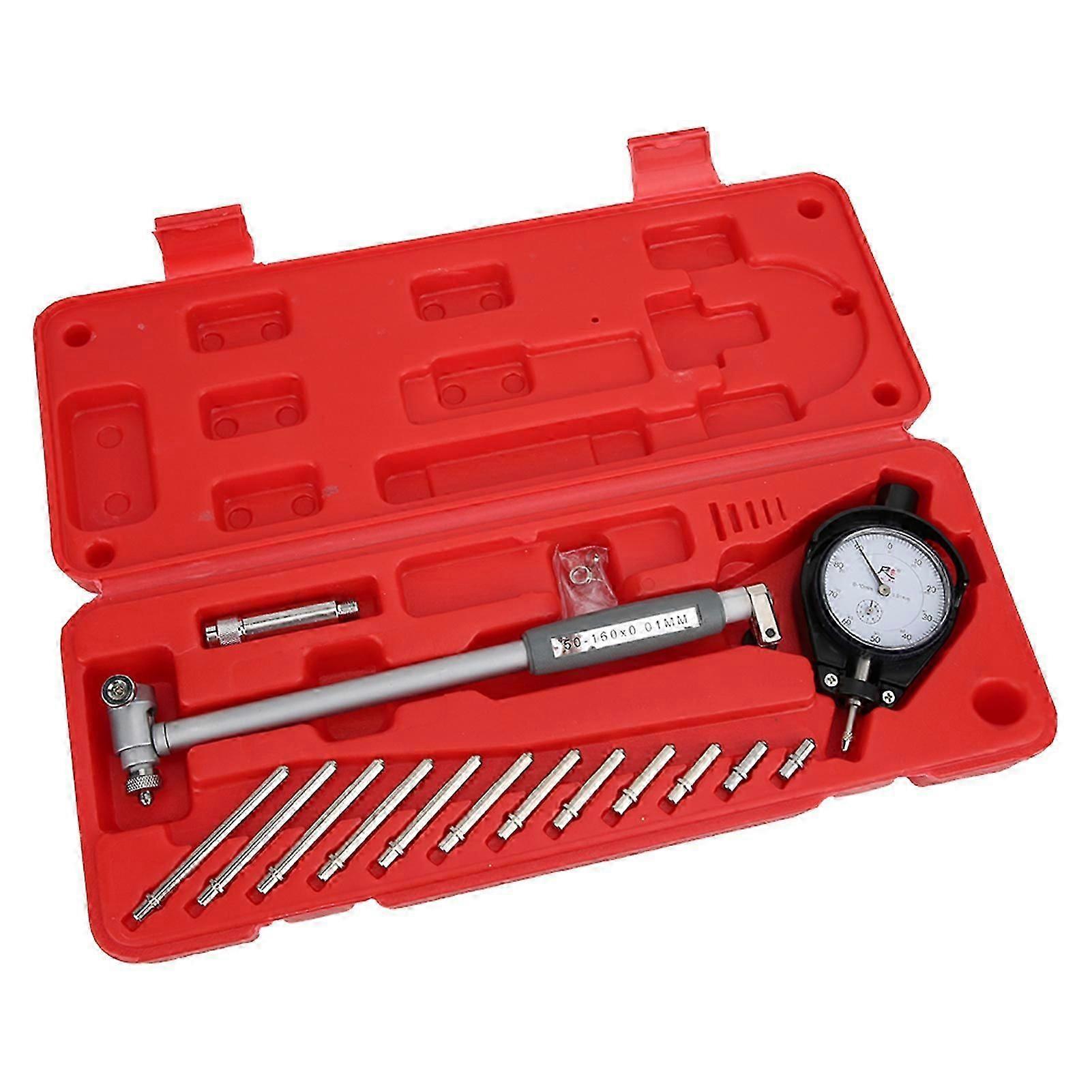 Dial Bore Gage With 12pcs Measuring Heads Set High Accuracy 0.01mm 50-160mm