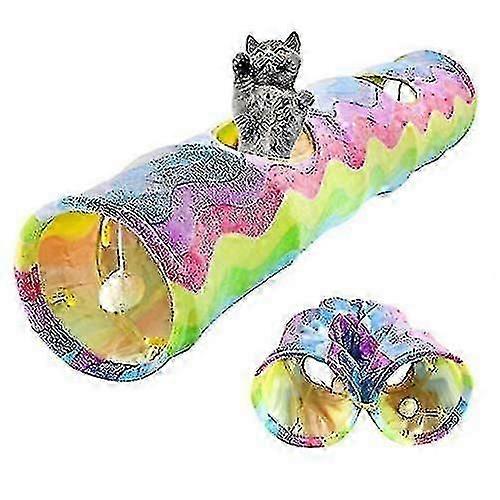 Cat Toys Collapsible Plush Tunnel Pet Scratch Resistant Foldable Play Tube Toy