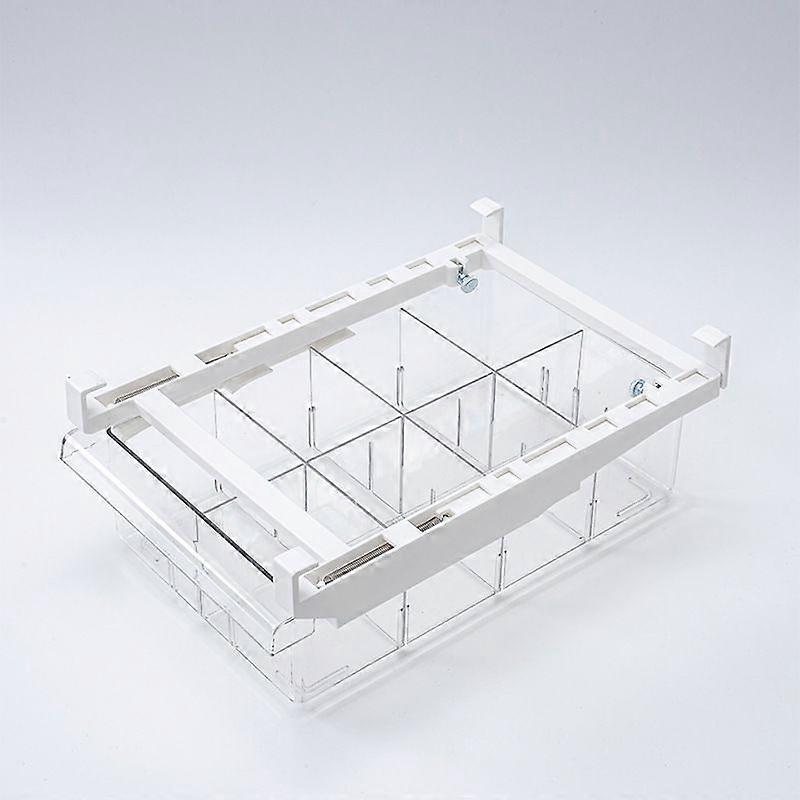 Transparent refrigerator rectangular storage box 8 grids