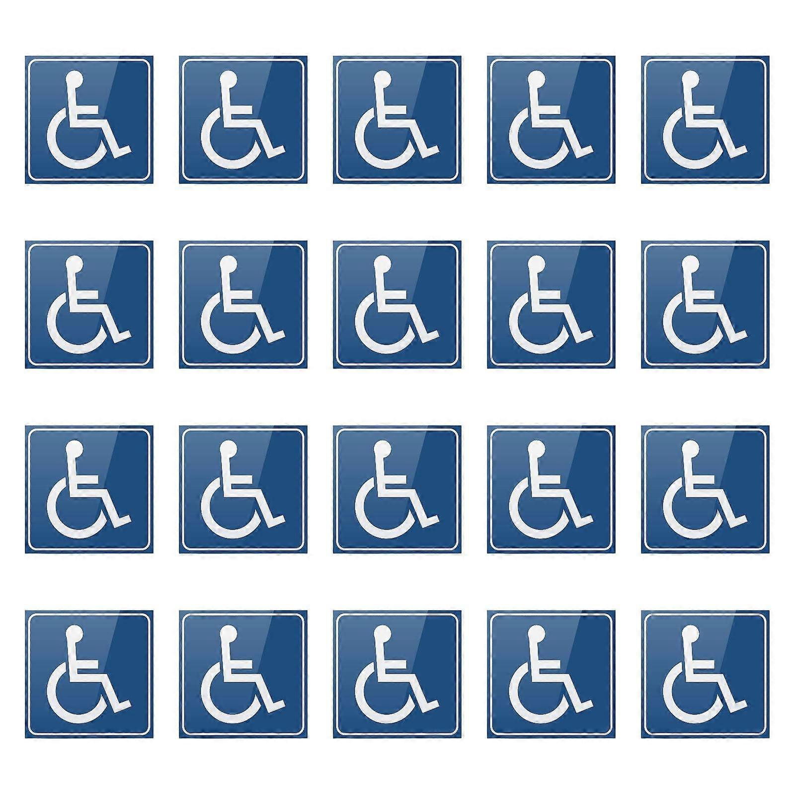 20x behinderte Rollstuhlschilder Rollstuhl Symbol Aufkleber für Business Schild