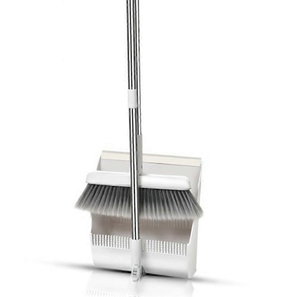AS Long Handled Brush and Dustpan Set Upright Standing Dust Pan 180-degree Rotating Sweeping Broom