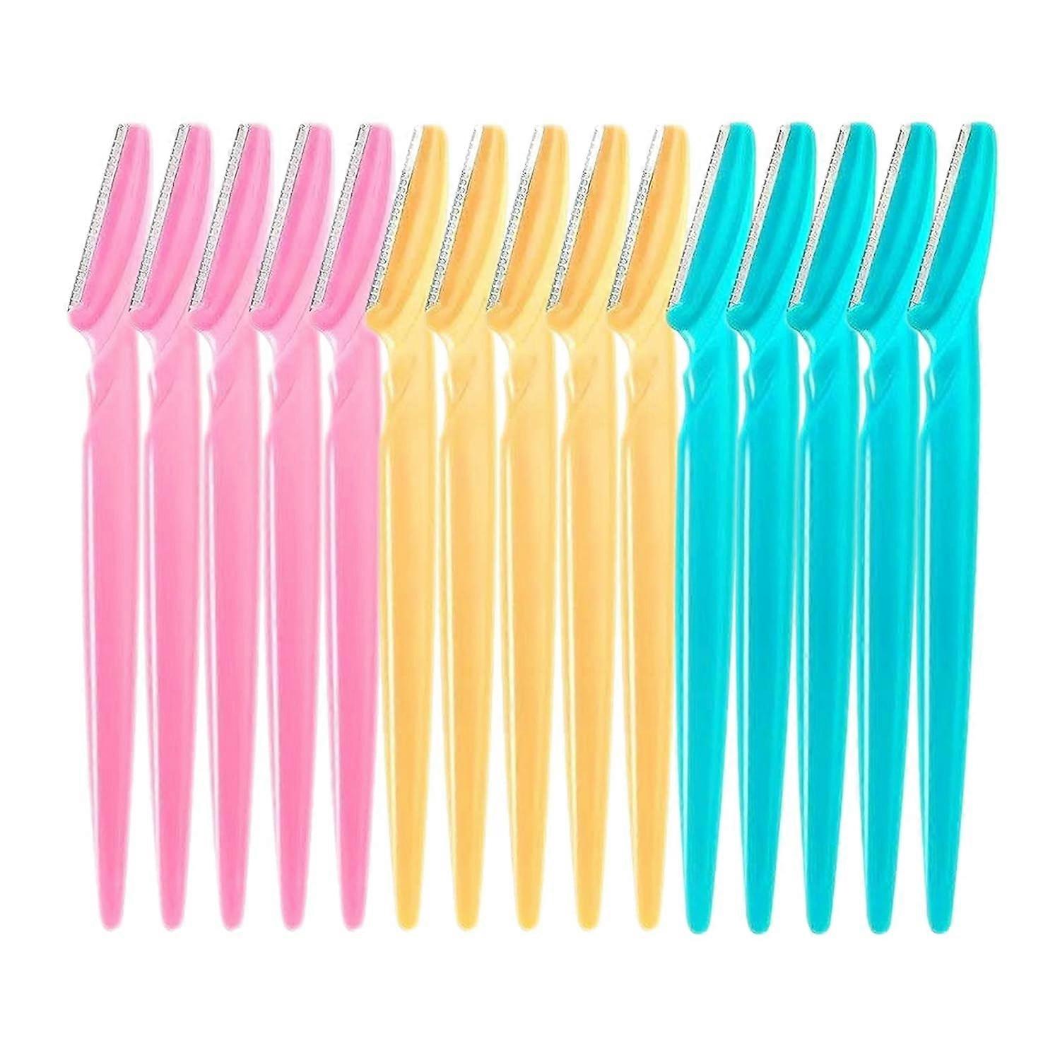 フェイシャルと眉毛のシェイパー、敏感肌に優しいグルーミングのための滑り止めグリップ眉毛カミソリ、ステンレス鋼の刃はきれいなトリムと携帯性を保証します