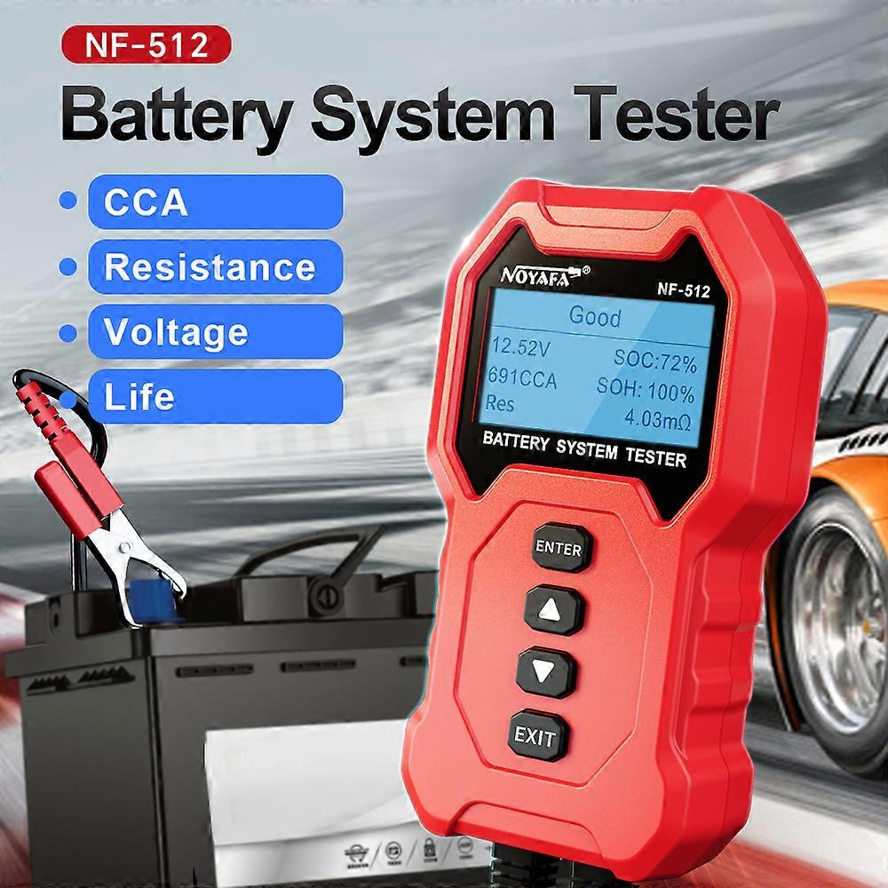 NOYAFA NF-512 Car Battery Tester Analyzer 12V 24V Battery Analyzer Automotive Quick Load Plug Cranking Test Diagnostic Tools