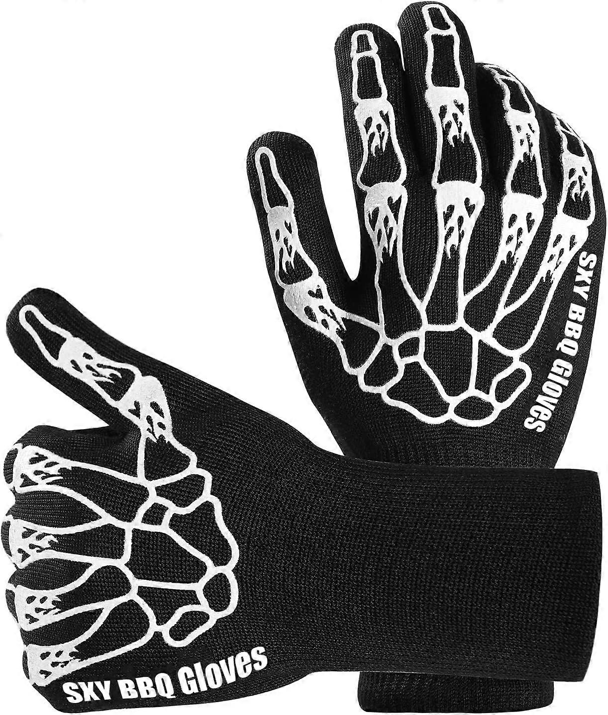 Heat-Resistant Three-Layer Grill Gloves For Outdoor Cooking