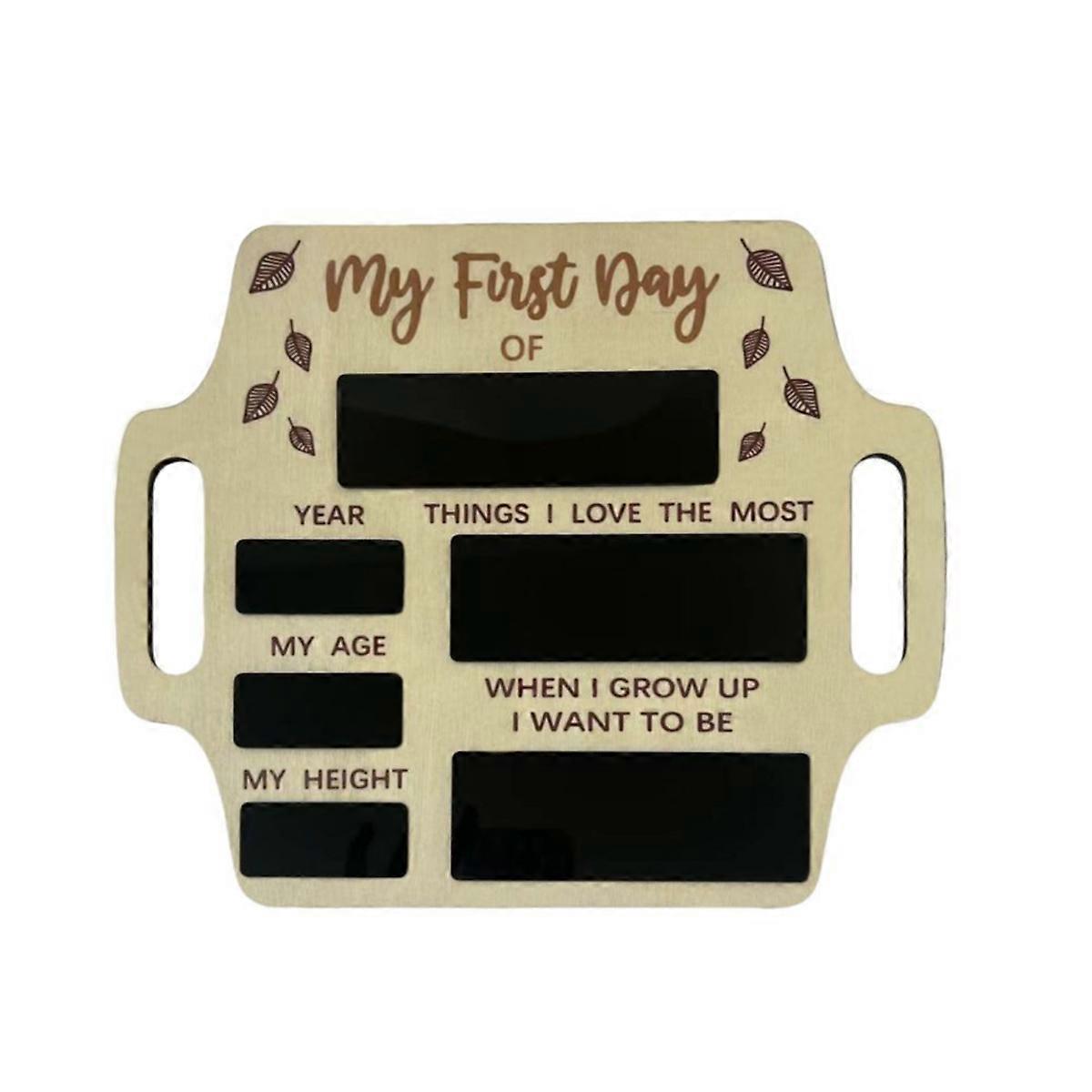 First Day of School Sign, Portable Hang Back School Blackboard Sign, First Day of School Commemorative Board