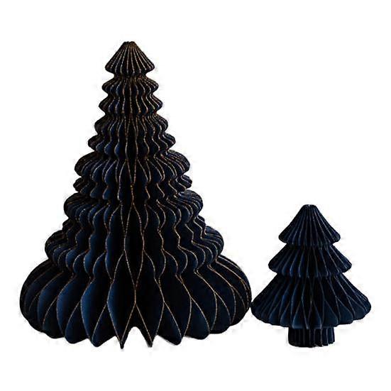 2Pcs Paper Christmas Tree Decoration 3D Honeycomb Trees Table Centerpiece Holiday Home