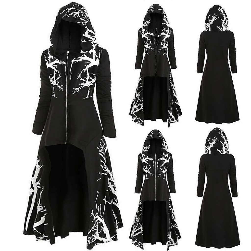 Herren Mittelalter Steampunk Kapuzenjacke Cape Viktorianisch Renaissance Halloween Perform Lang Gothic Vintage Cape Rollenspiel Kostüm