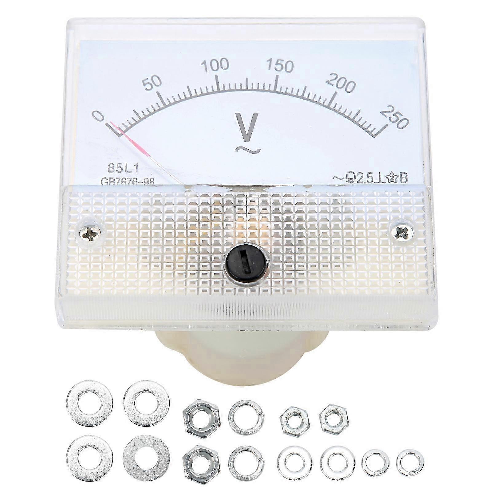 85L1 AC 0250V HighAccuracy Pointer Voltmeter Voltage Meter Mounted Voltage Measuring Instrument