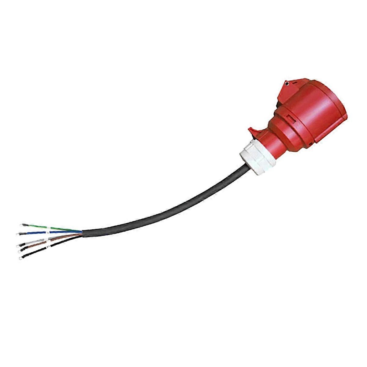 EV Charger CEE Red Power Female Plug with Cable 5 Pins Socket Adapter Connect with 16A 11KW Portable Charger