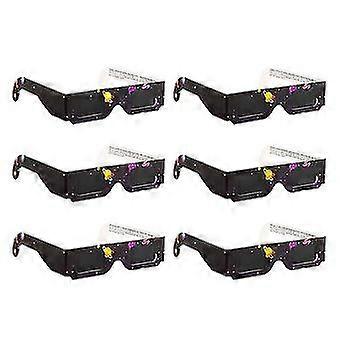 6 Pack Paper Solar Eclipse Glasses Eclipse Shade for Direct Sun Viewing Safe Shades for Direct Sun V