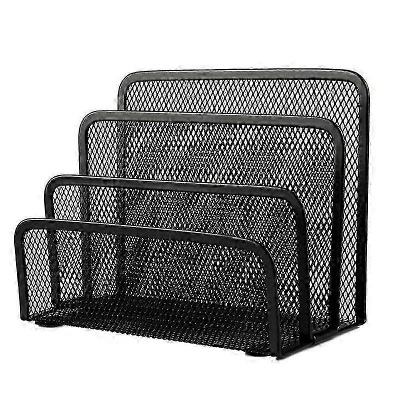 Desk Mail Organizer Small File Holders Letter Organizer Metal Mesh Document/Filing/Folders/Paper Organizer for Desktop JN