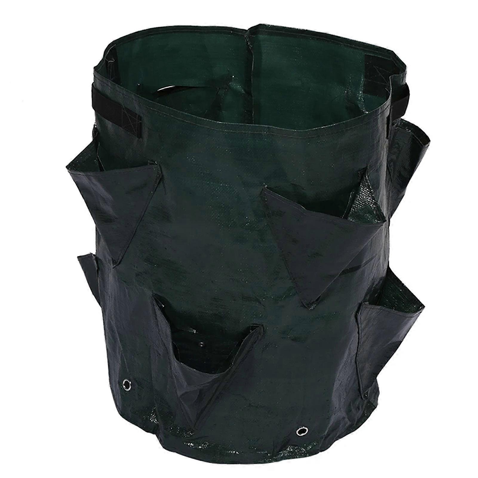 Strawberry Pocket Grow Bag Garden Planting Bag with 8 Side Pockets for Tomatoes Garlic