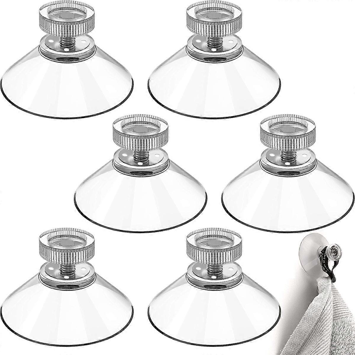 DIYexpert 8 x Saugnapf  40 mm mit Gewinde M4x10mm inkl. Rndelmuttern transparent - Made in Germany