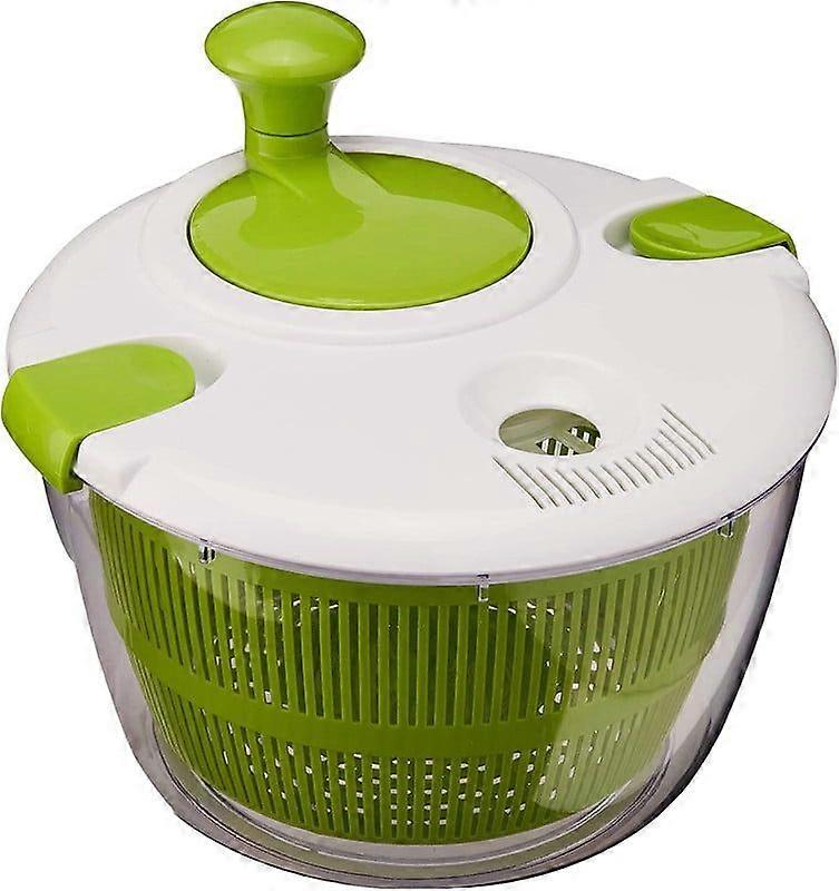 Kitchen Salad Spinner Large 5L Capacity - Manual Lettuce Spinner With Secure Lid Lock & Rotary Handle - Easy To Use Salad Spinners With Bowl, Colander