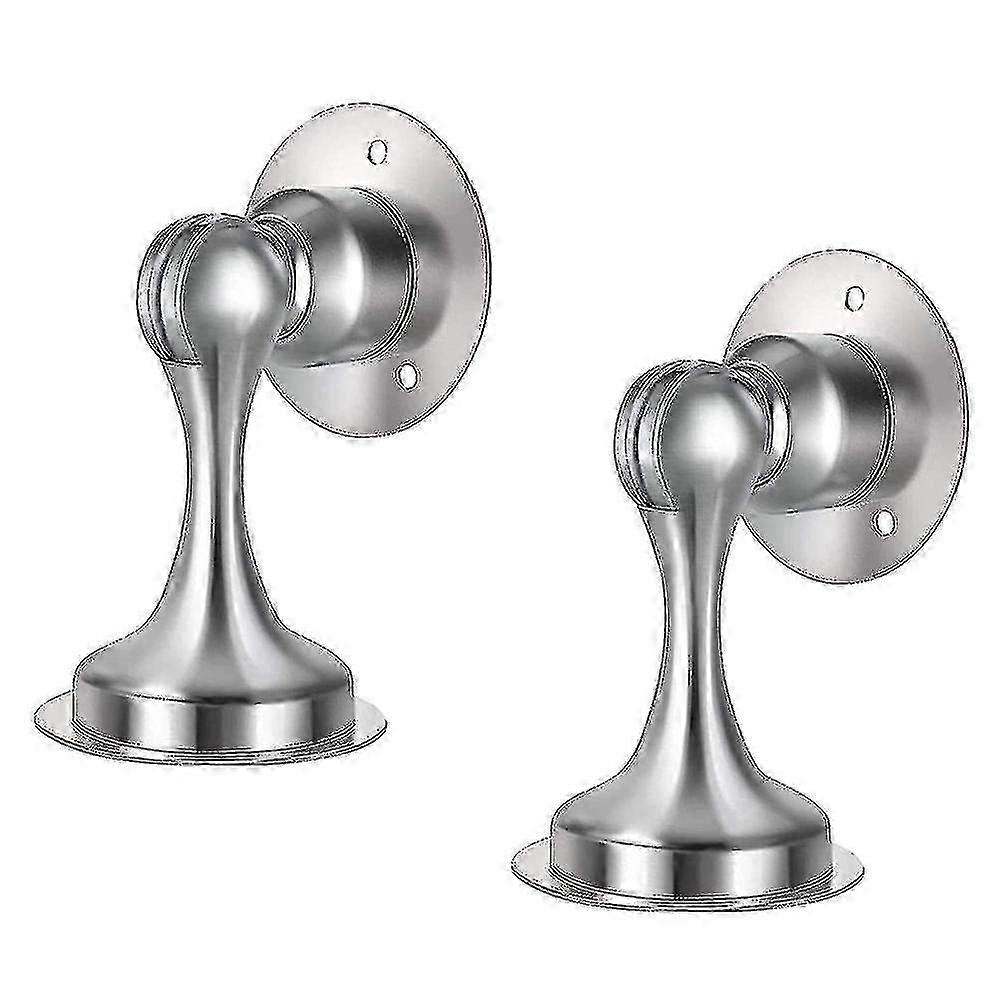 Rust-proof, Durable Indoor Door Stopper with Double-sided Tape No Punching (2 Pieces)