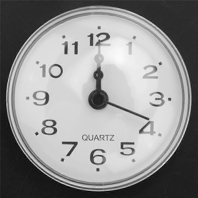 7cm Waterproof Kitchen Bathroom Shower Clock Suction Cup Wall Black