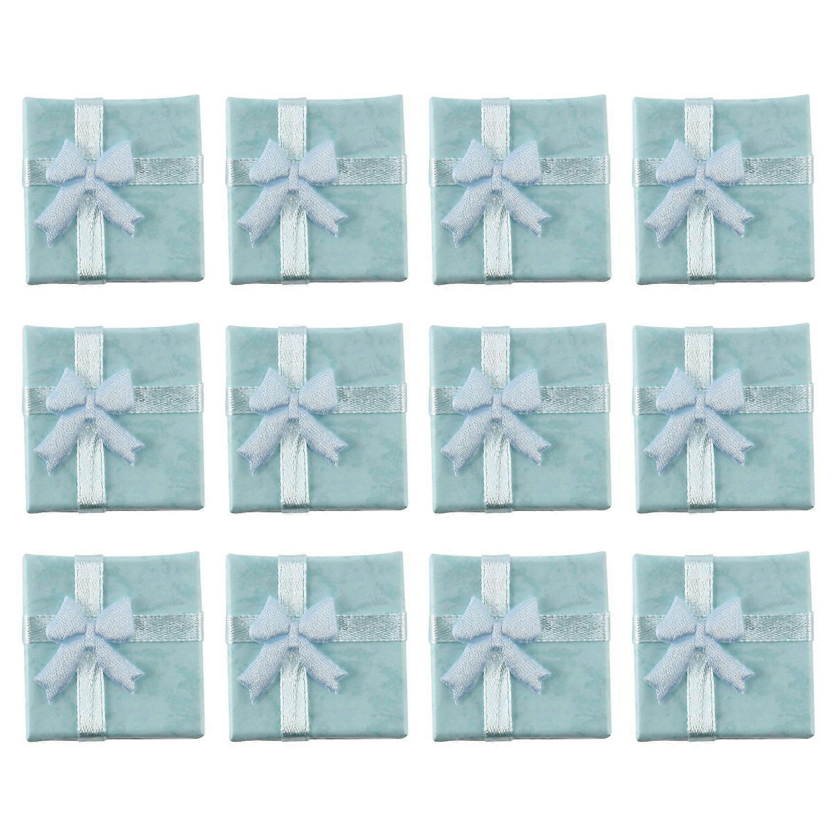 12pcs BlueJewelry Ring Earrings Bangle Gift Boxes