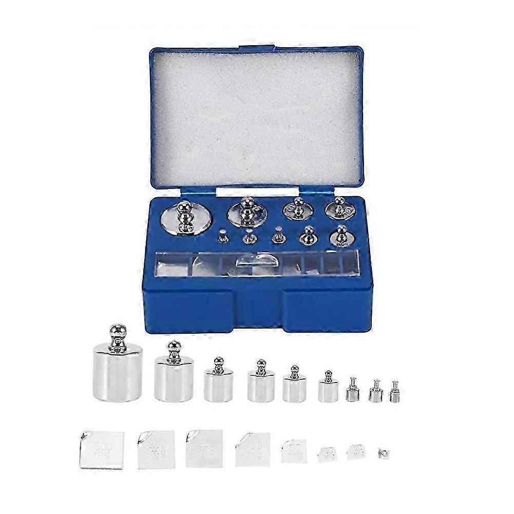 17 Pcs Calibration Weights Set, 10Mg-100G Grams Weights Calibration, Precision Steel Calibration We