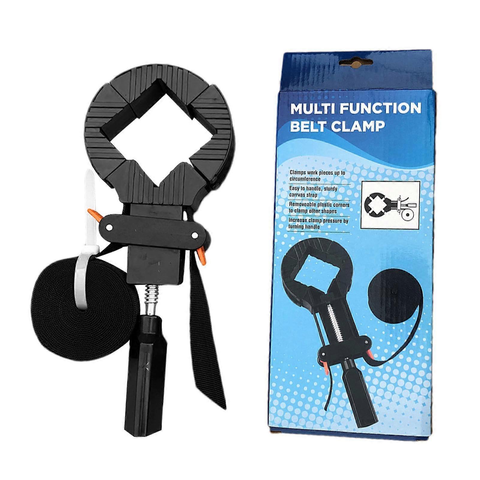 Multifunction Belt Clamp with Adjustable Nylon Strap Angle Clip for Woodworking - Quick-Release Polygon Corner Holder Clamp