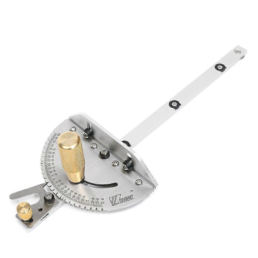 Upgraded Miter Gauge With Brass Handle For Table Saws & Routers - Stable Woodworking Tool, Fits 30mm T-track