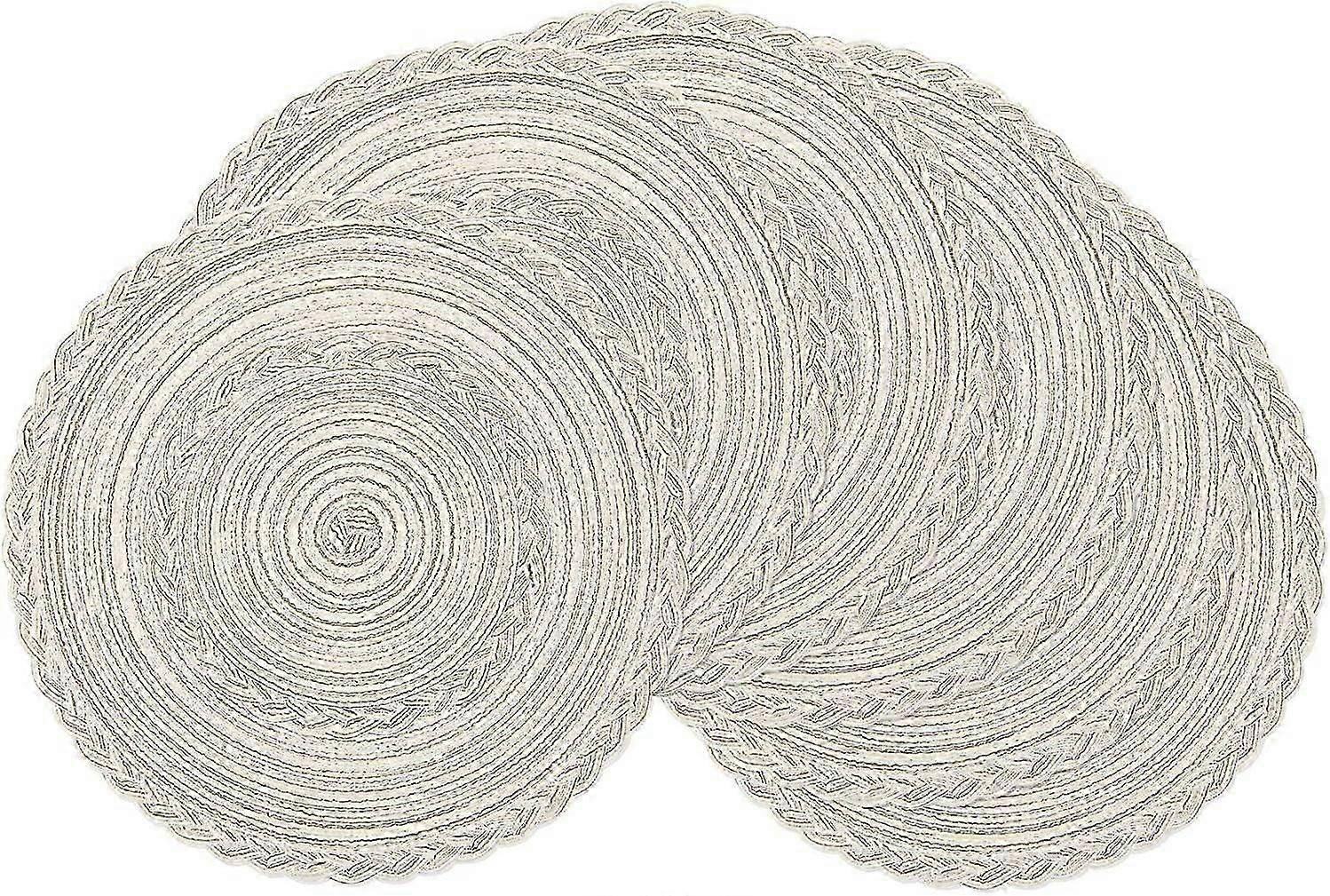 6 Pcs Round Woven Placemats