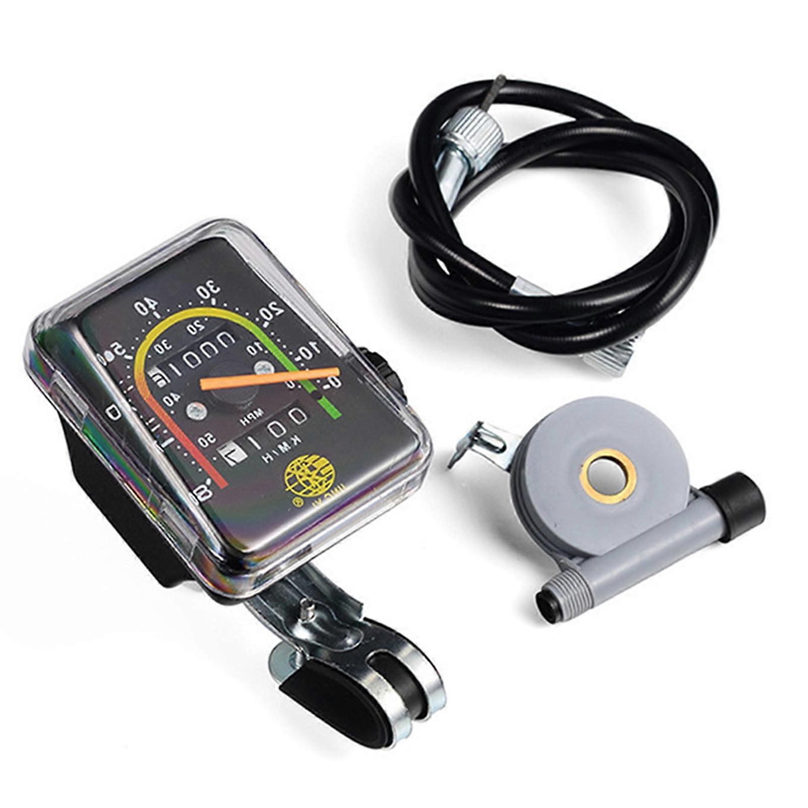 Bike Computer Wired Speedometer Classic Old Style Analog Tachymeter Stopwatch for Outside Monitoring Cycling Speed