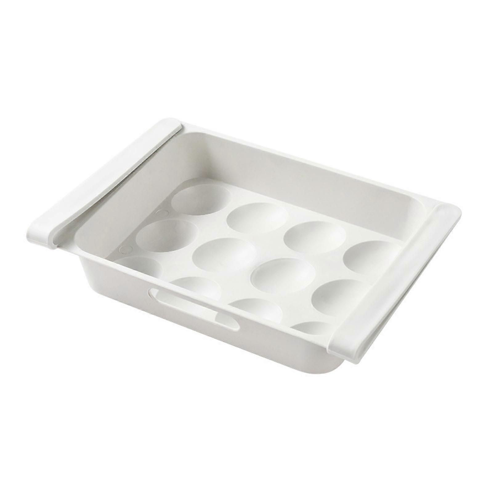 Fridge Egg Drawer 12 Grids Easy Access Multipurpose Fresh Keeping Refrigerator Organizer Bin