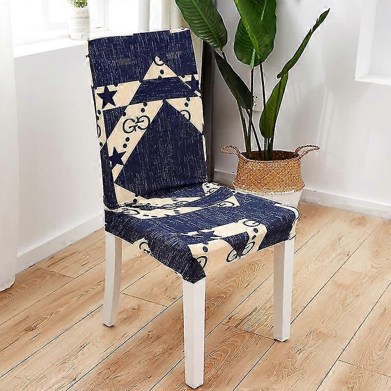 Stretchstol täcker tryckt tyg matstol täcker avtagbara tvättbara sätesskydd täcker matstol slipcovers
