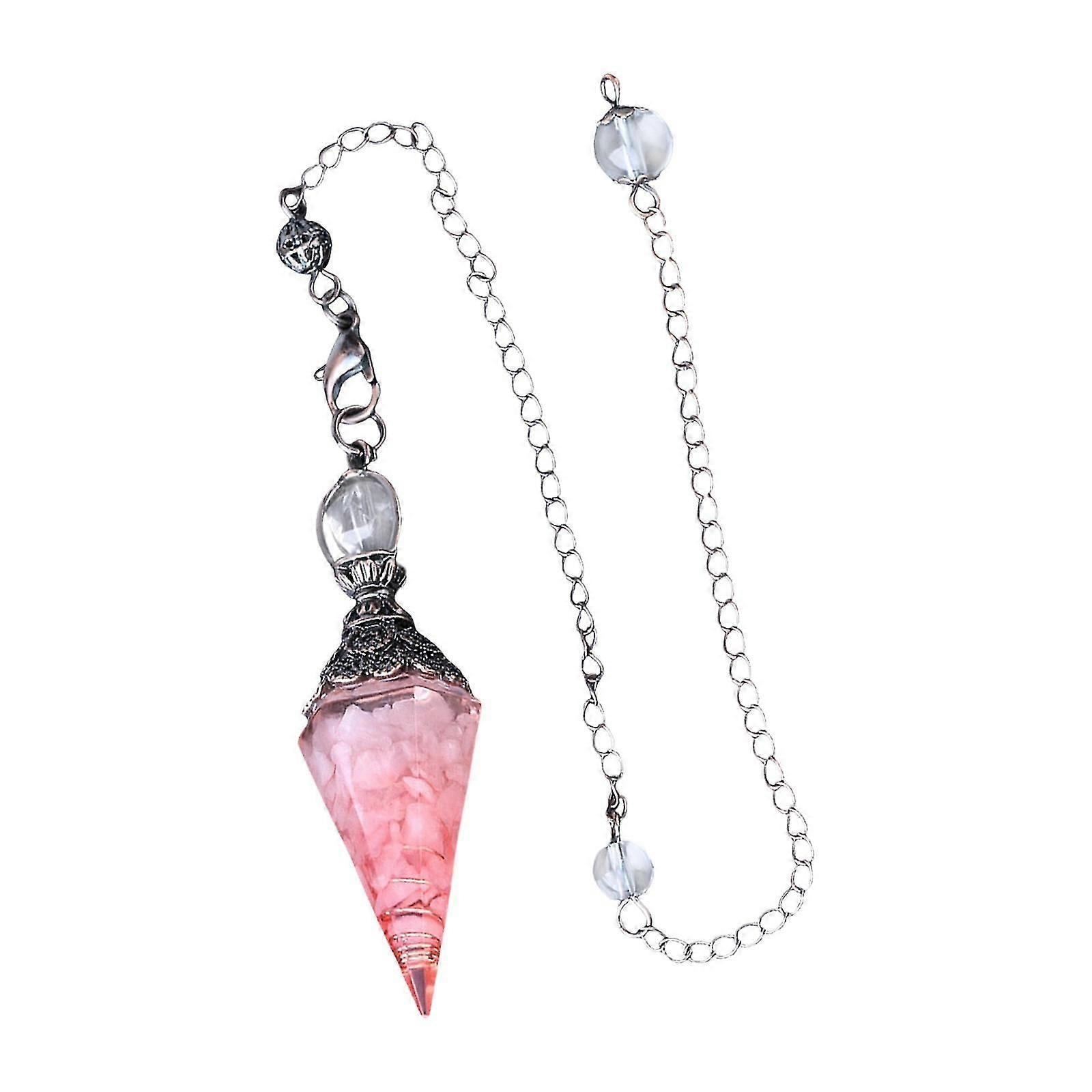 Crystal Pendulum Natural Stone Pendulums Pendant For Divination Dowsing