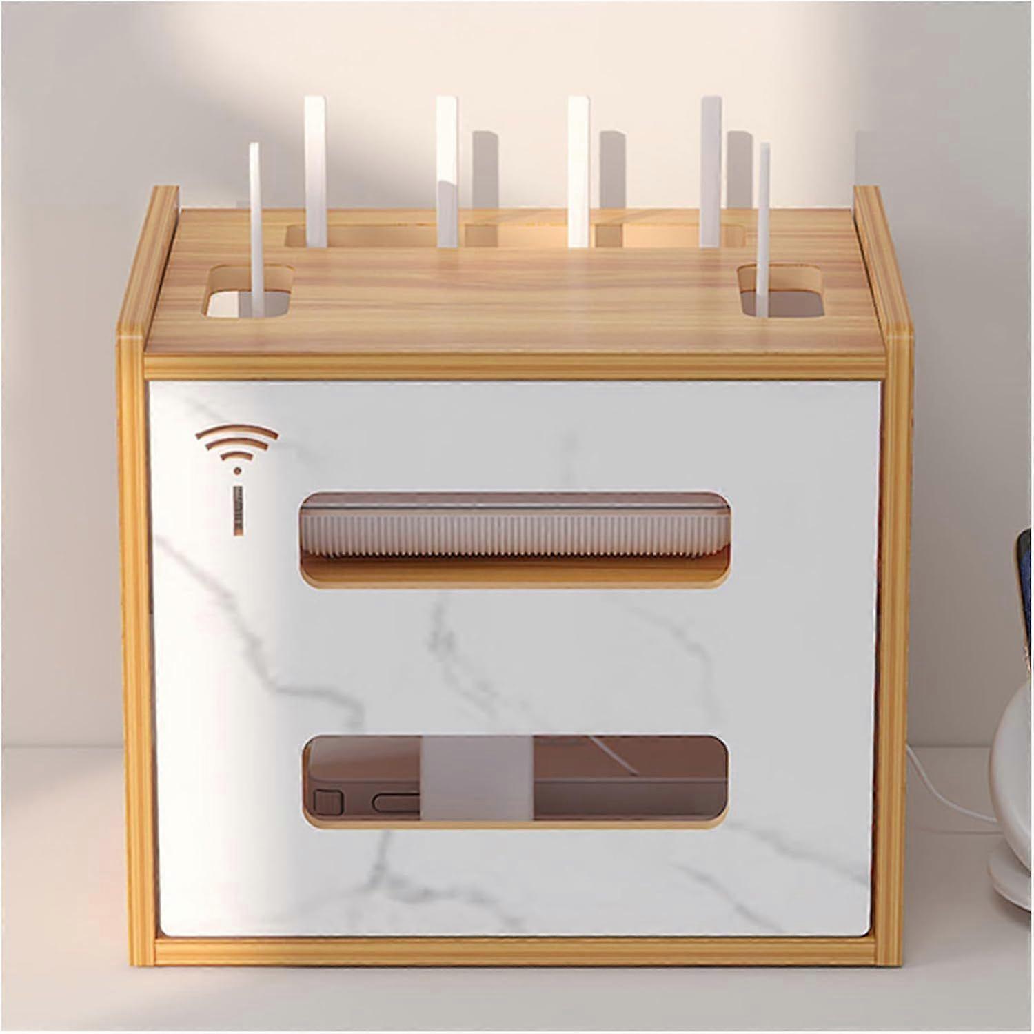 2025 Latest Model  Router Desktop Storage Box,Power Router Fences Standing Shelf