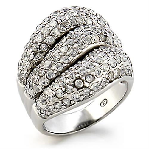 Ring AAA GRD CZ Clear 9W123 for Women Style Rhodium