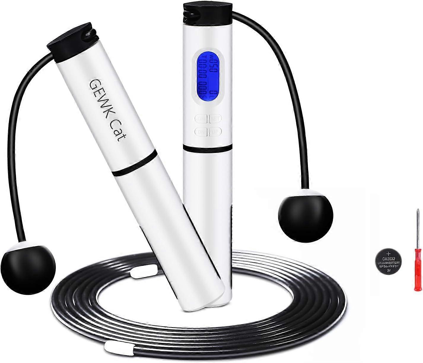 SDIGV Jump Rope with Counter Adjustable Ropeless Jump Ropes for Fitness for Men Women Kids Digital Counting Speed Skipping Rope for Exercise Training 