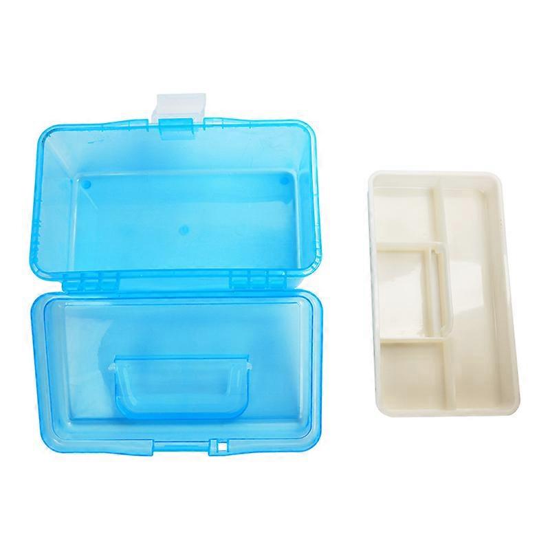 Pencil Box Multi-Functional Table Storage Boxwith Splash Tint Lid  For Home And Office(1 Pack)Blue