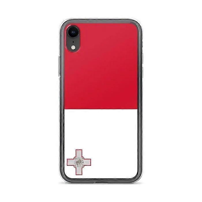 iPhone Case - Malta Flag - iPhone XR - Soft Silicone - Slim and Lightweight Design - Red and White