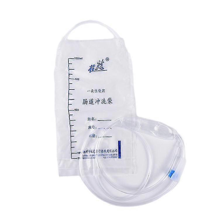 حقيبة حقنة شرجية 1000 مل يمكن التخلص منها طقم تنظيف دوش القولون مستلزمات طبية HFMQVOne حجم SZRH
